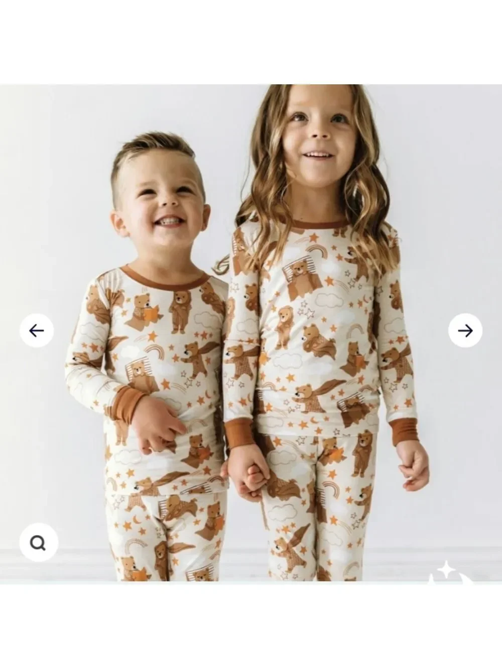 Little Sleepies RETIRED Signature Beary Sleepy Two-Piece Pajama Set 12-18 Months